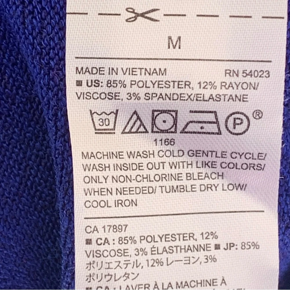 Banana Republic Royal Blue Button Shoulder Pullover Sweater Women’s Medium